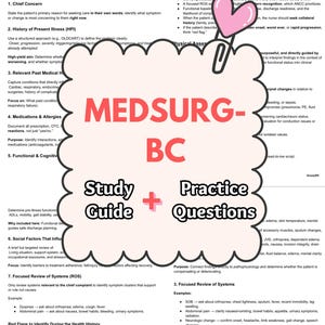 Studieguide för certifieringsexamen MSBC Medsurg-BC 2026 samt övningsfrågor, svar och motiveringar, digital nedladdning, PDF