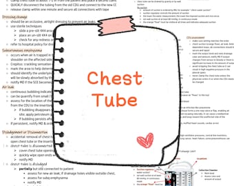 Chest tube, nursing note, Nclex study, Nursing reference, Nursing fundamentals, Medsurg, Nursing school notes, Nursing assessment