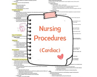 Procedures & tests for the cardiac system, clinical procedures nurses must know, clinical skills for nursing students, new grads