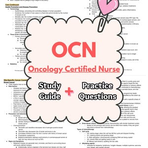 2026 Oncology Certified Nurse Exam, OCN Study Guide and 200 Practice Questions with Answers and Rationales, Chemo nurse