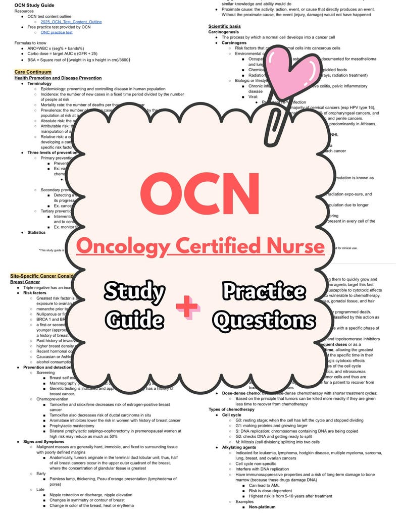 2026 Oncology Certified Nurse Exam, OCN Study Guide and 200 Practice Questions with Answers and Rationales, Chemo nurse image 1