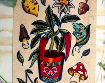 絵画 Plants Tattoo Flash il_340x270.5809133359_b88q.jpg