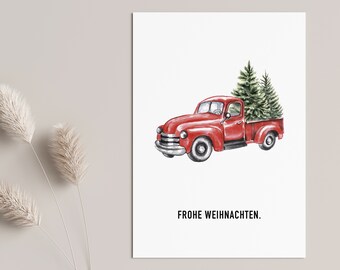 Postkarte Frohe Weihnachten - christmas - Weihnachtskarte - christmascard - grußkarte - Weihnachtsgrüße - greetings