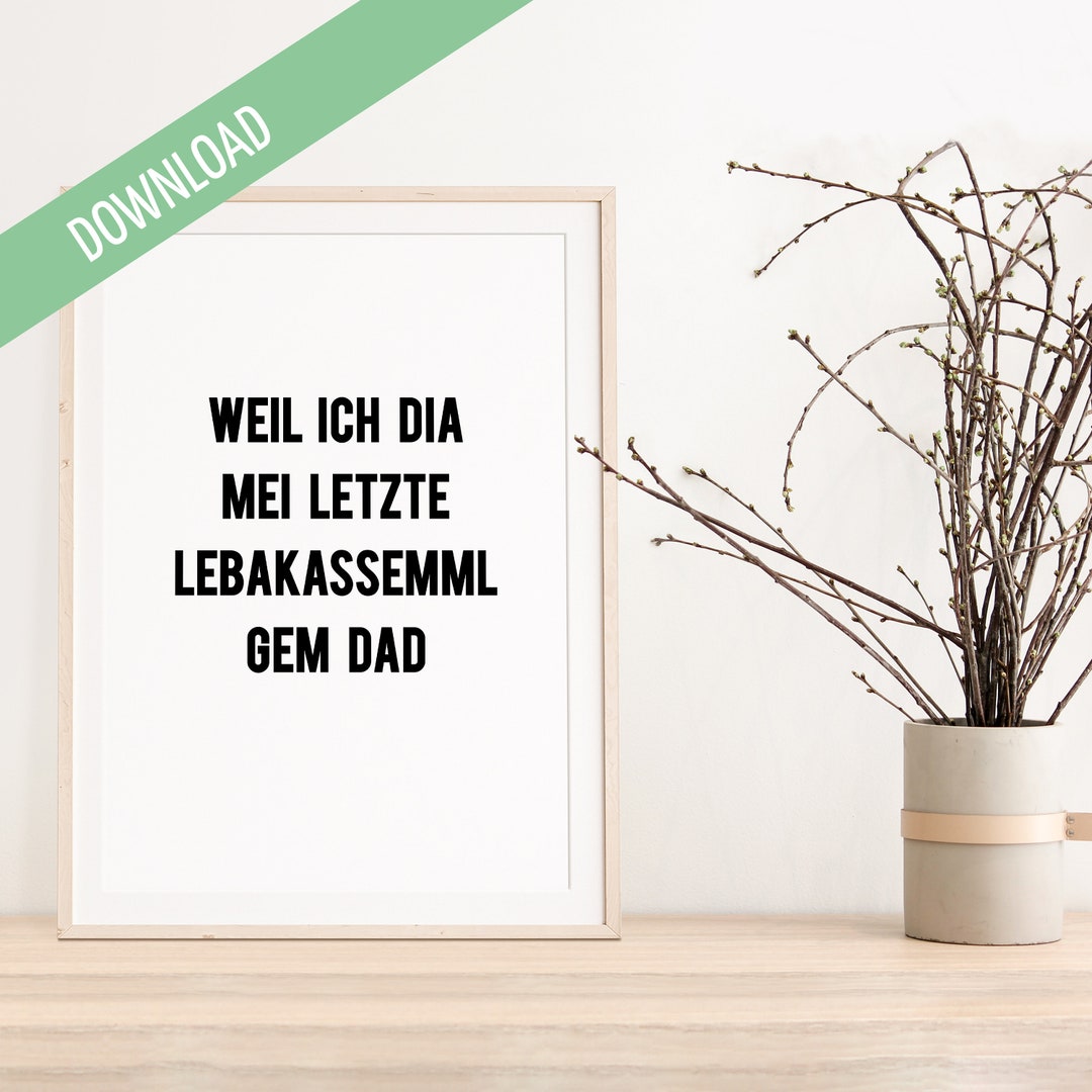 Poster A4 Bayerischer Spruch Personalisierbar Liebe Etsy