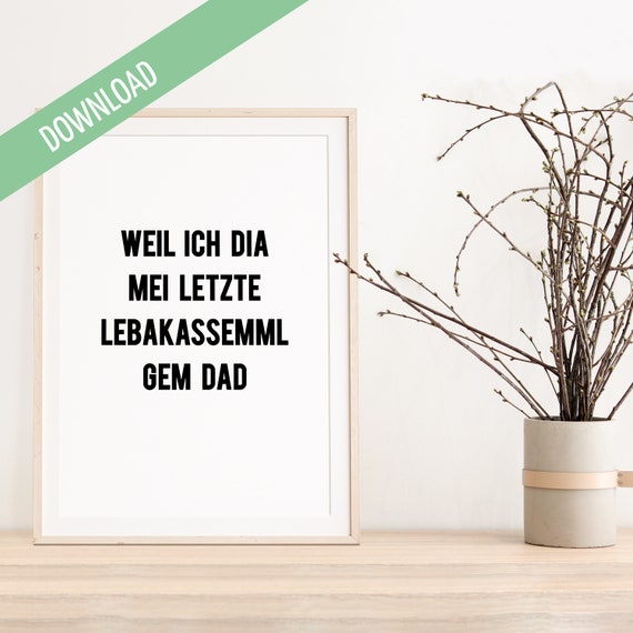 Poster A4 Bayerischer Spruch Personalisierbar Liebe Etsy