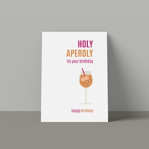 Postkarte Holy Aperoly - Aperol - Aperolliebhaber - Happy Birthday - Geburtstag - Geburtstagskarte - birthdaycard - Aperolliebe