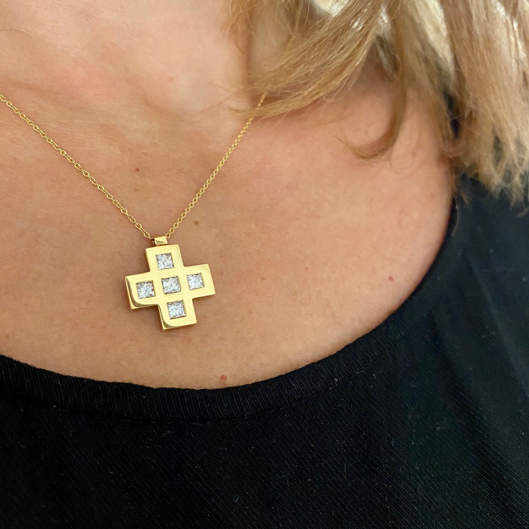 新品cross pendant K18 star designed rever 新品cross pendant K18 star designed rever