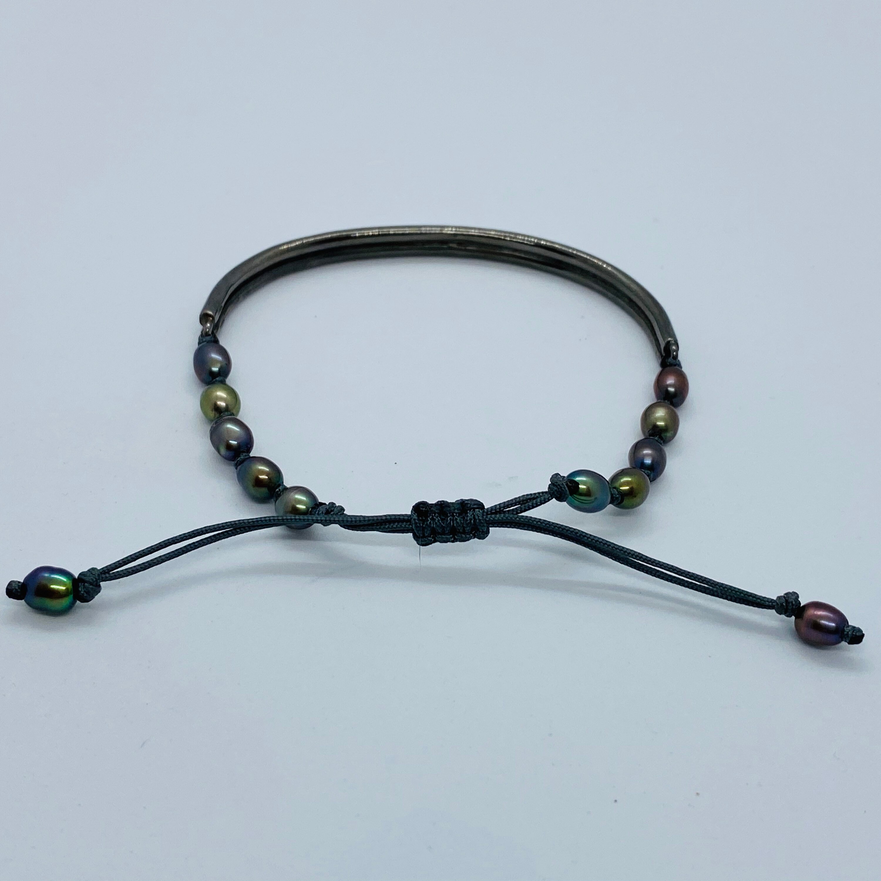 Sterling Silver Unisex Cuff Bracelet With Double Line Etsy