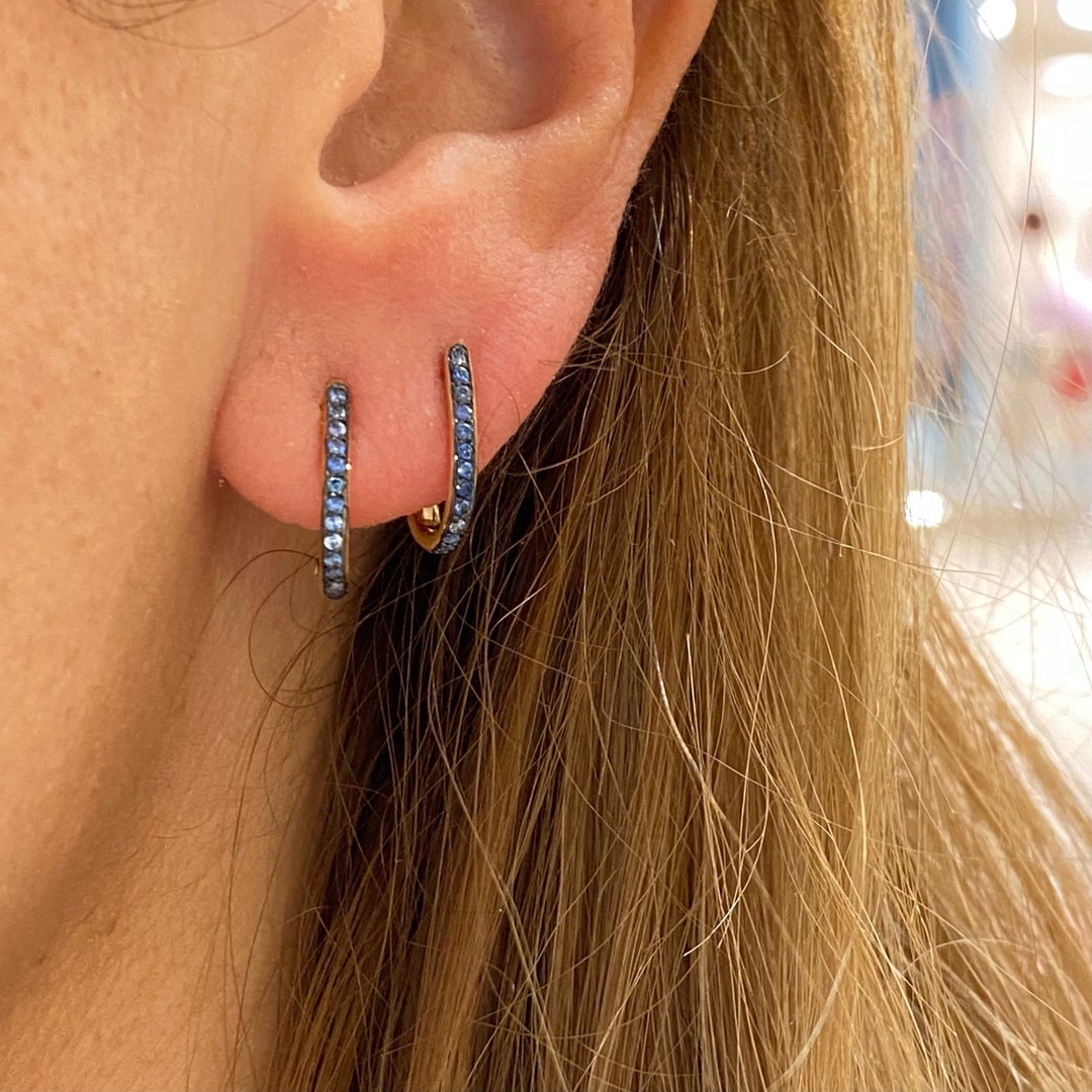 Boucles d'oreilles Saphir • Histoire d'Or