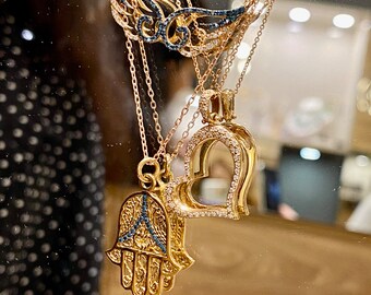 Pendentif Cœur En Or 18 Carats Avec Diamant 0,18 Carat - Poids 3,96 G - Occasion