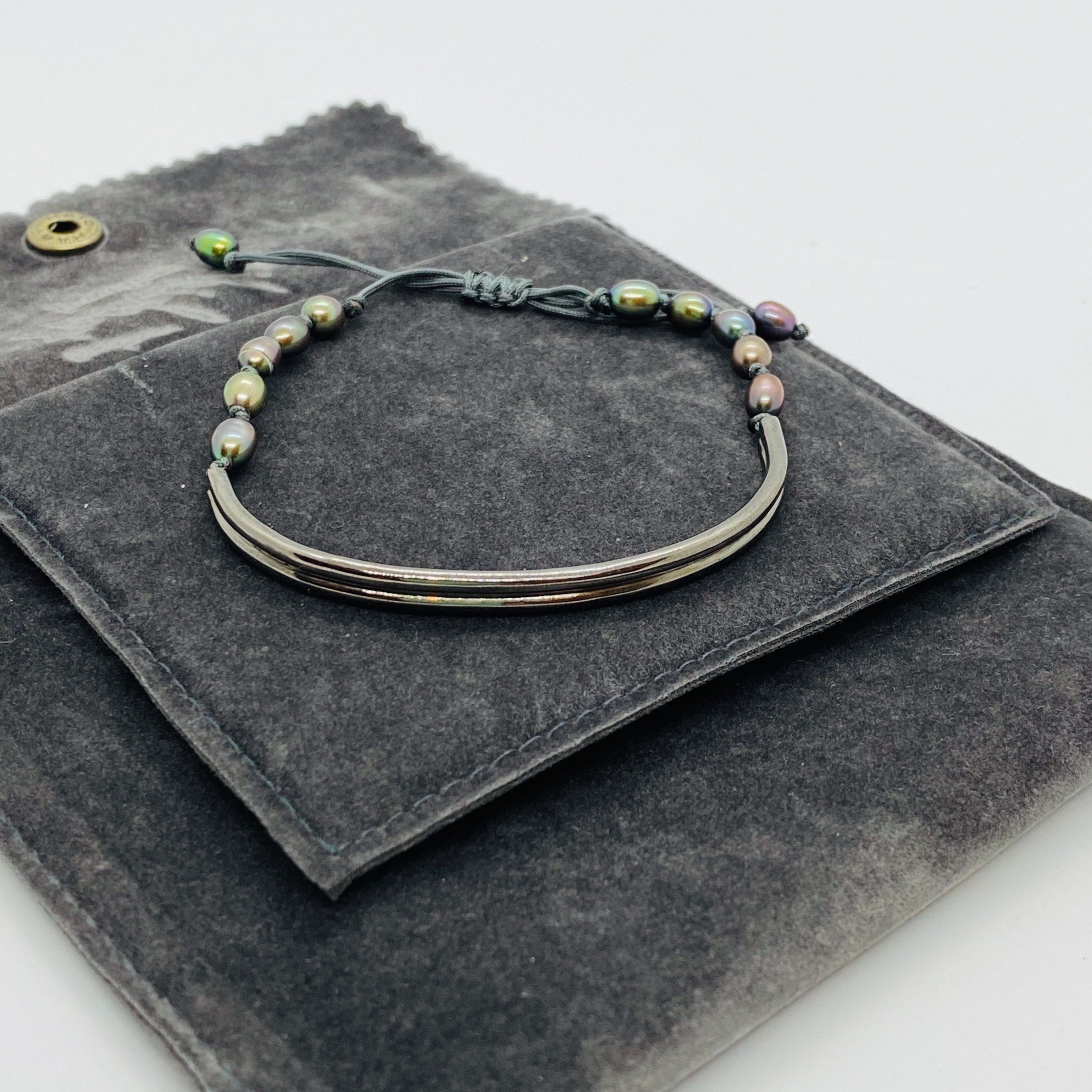 Sterling Silver Unisex Cuff Bracelet With Double Line Etsy