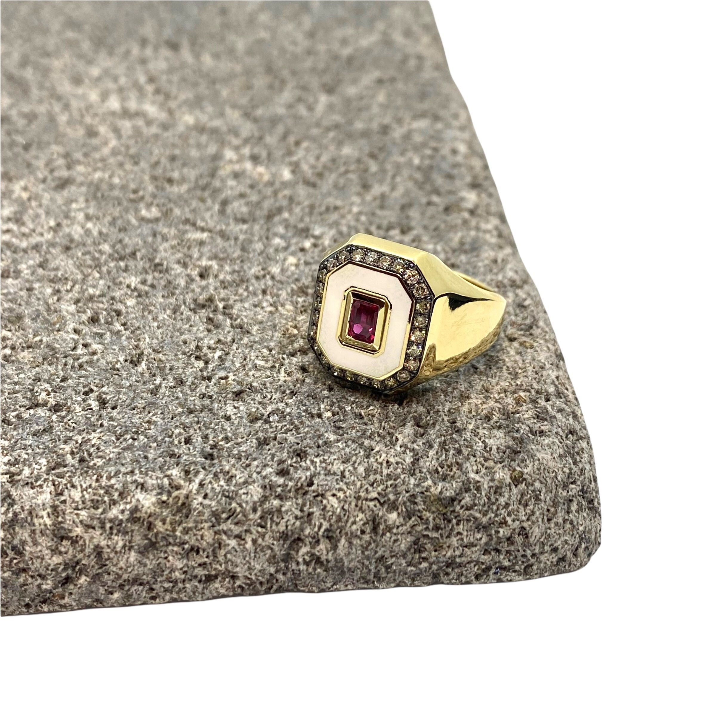 ANELLO SOLITARIO IN ORO GIALLO 18 KT CON DIAMANTE