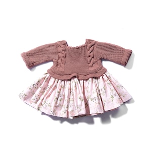 Organic Hand Knitted  Baby Dress |Hand Knit Baby Dress |Baby Girl Dress |Toddler Dress | Child Dress | Special  Dress | Hand made Dress| ,