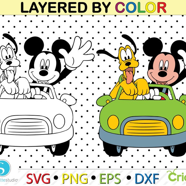 Mickey mouse svg,mickey friends,Mickey vacation,pluto svg,layered svg of mickey birthday, mickey trip,mickey mouse craft,mickey car svg png