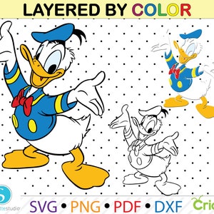 Donald duck  svg, donald duck clipart, Donald duck head  clipart, layered digital vector file, tumbler svg, file for cricut,tshirt svg