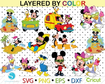 Mickey Sommer svg, Sommer Bundle svg, Sommerzeit svg, SVG-Dateien für Cricut, Mickey Friends svg, Sommerschnittdateien, Mickey Donald Sommer, Becher svg