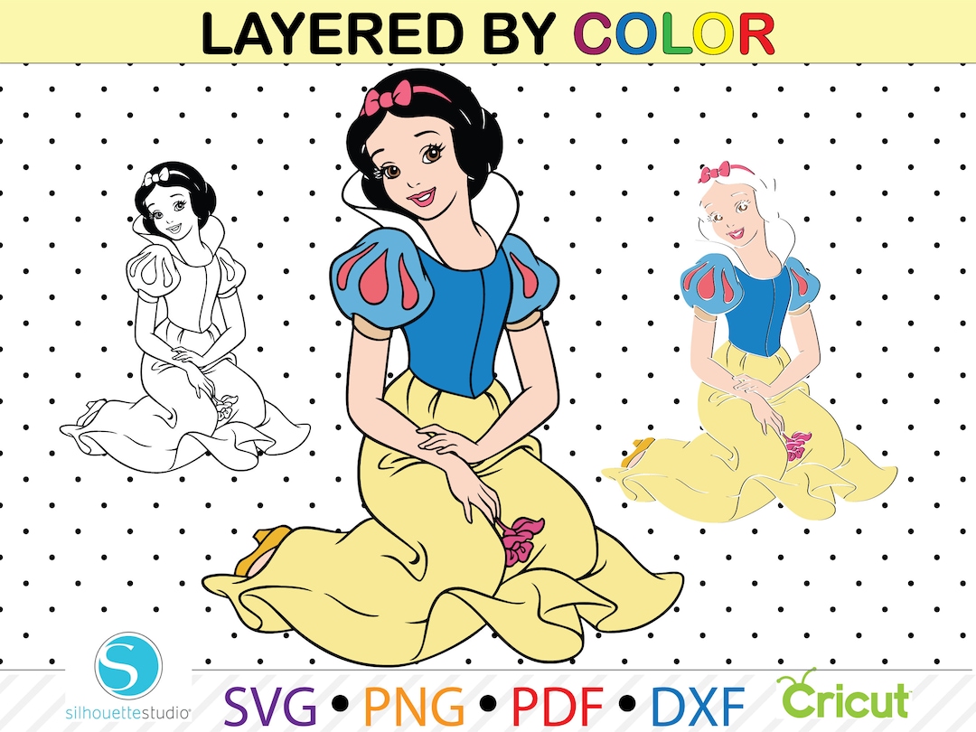 Snow White Svg, Snow White Clipart Png, Snow White Svg File, Vector