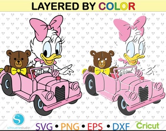 Baby Daisy Duck svg, daisy duck clipart png eps svg dxf, svg for cricut, dxf cutting files