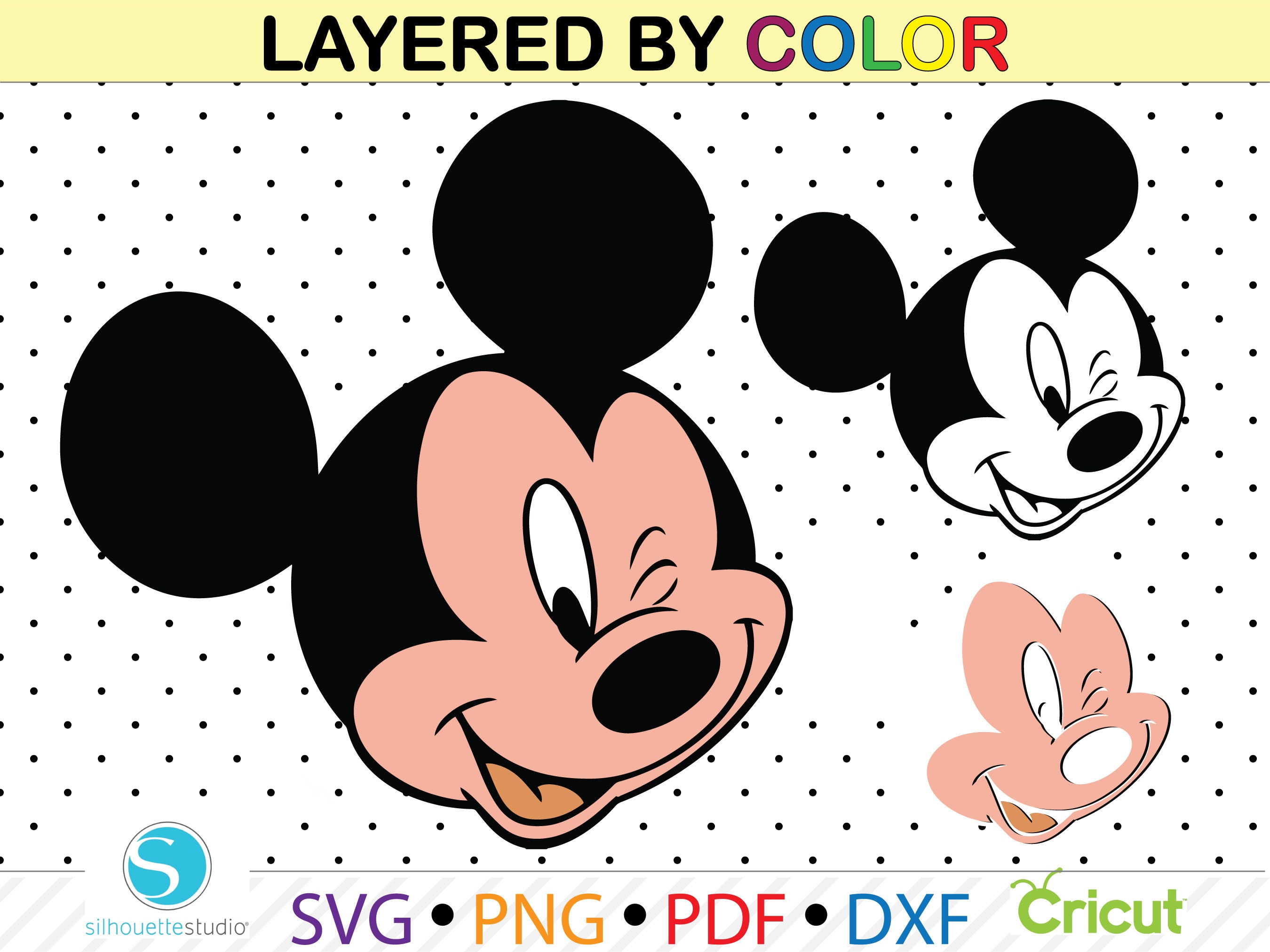 Mickey Mouse Head Svg Mickey Mouse Head Cliparts Png Mickey | Etsy