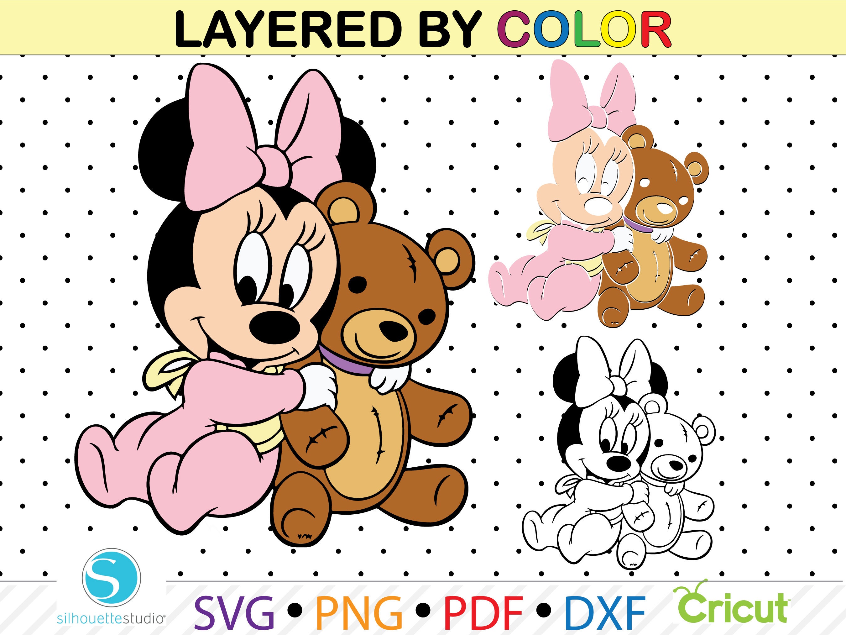 Baby Mickey Mouse PNG Digital Product Color Illustrationsbaby