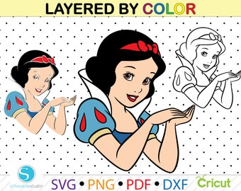 Schneewittchen svg, Schneewittchen Clipart png, Schneewittchen für Cricut, Schneewittchen Silhouette, Schneewittchen Vektor-Datei.