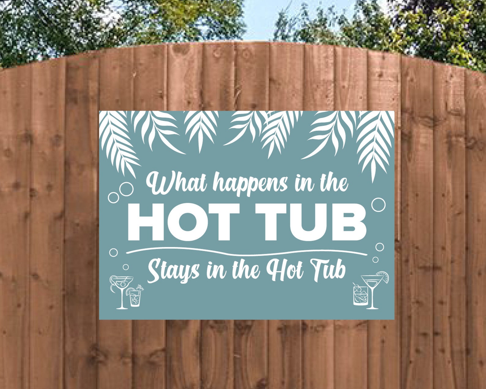 Outdoor Hot Tub Sign Summer, Hot Tub Etsy