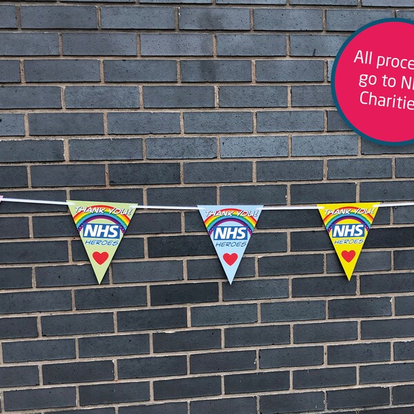 Thank you NHS Key Workers Bunting 5 meter | stay home, protect the NHS, clap for carers