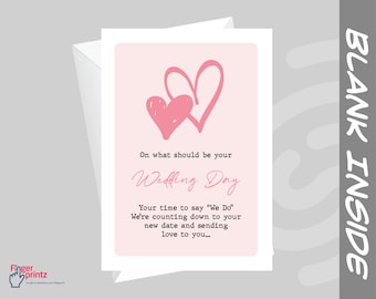 Postponed Wedding Card | funny, wedding, humour, A5