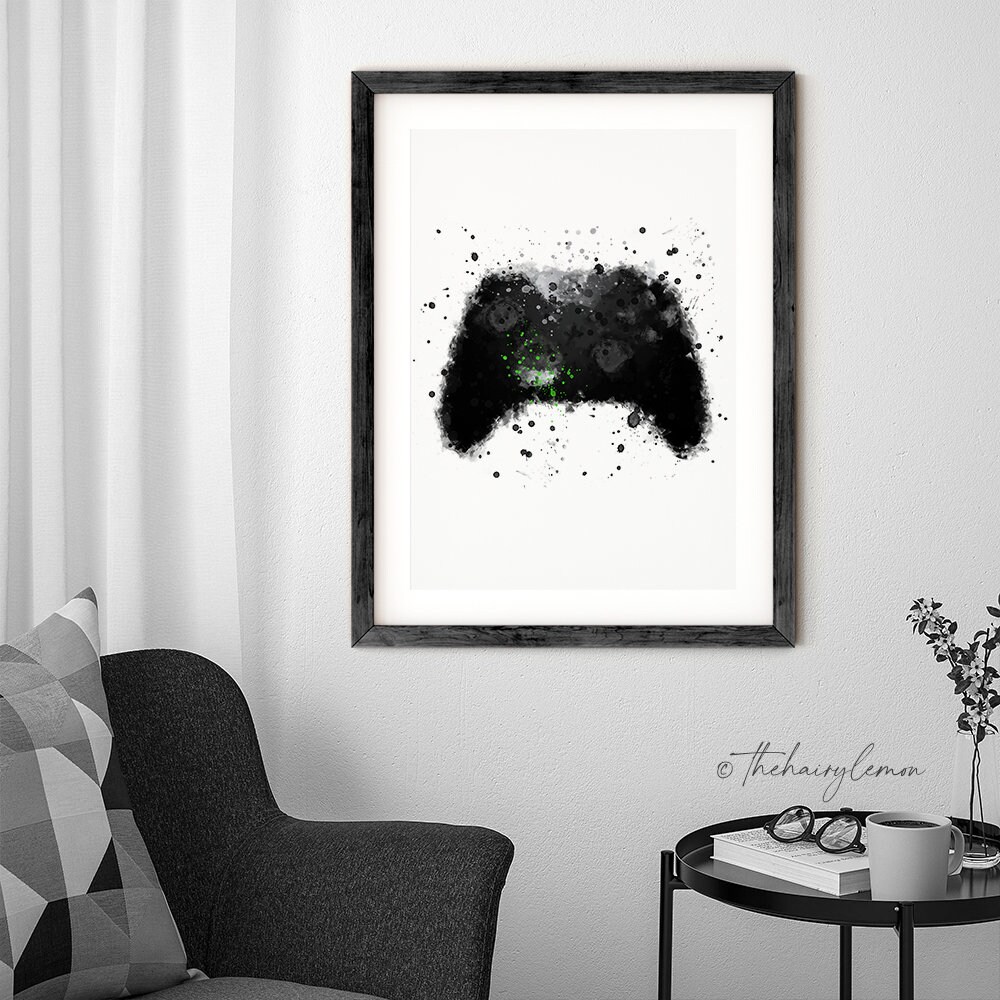 Control Pad Gamer Xbox Wall Art Print A4 / A3 Print Etsy