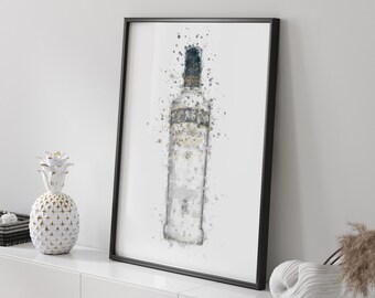 Wodka fles Wall Art Poster afdrukken | #0016