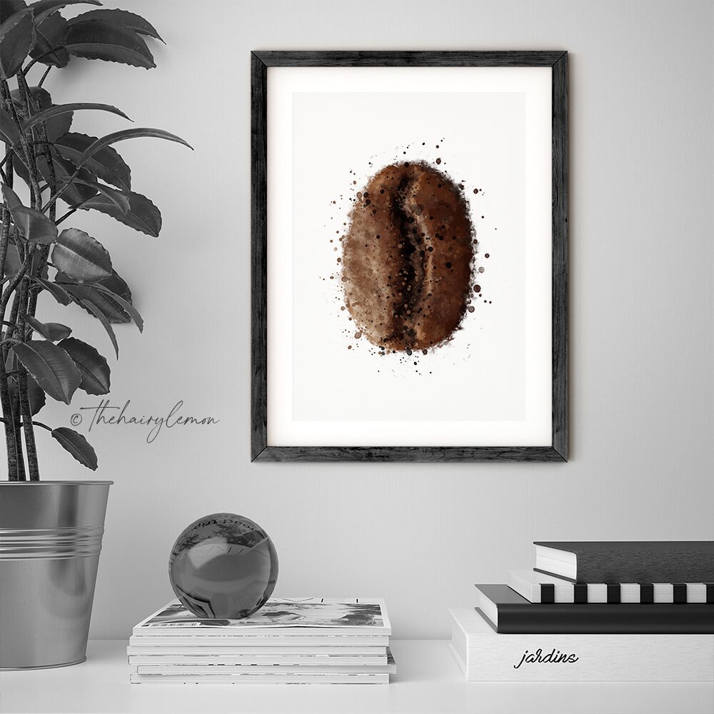 Coffee Bean Wall Art Print A4 / A3 Print 0201 Etsy