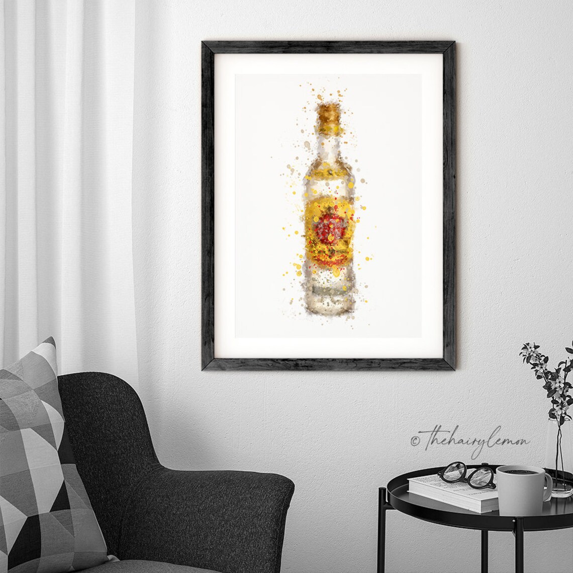 Rum Bottle Liquor Alcohol Wall Art Print A4 / A3 | Etsy