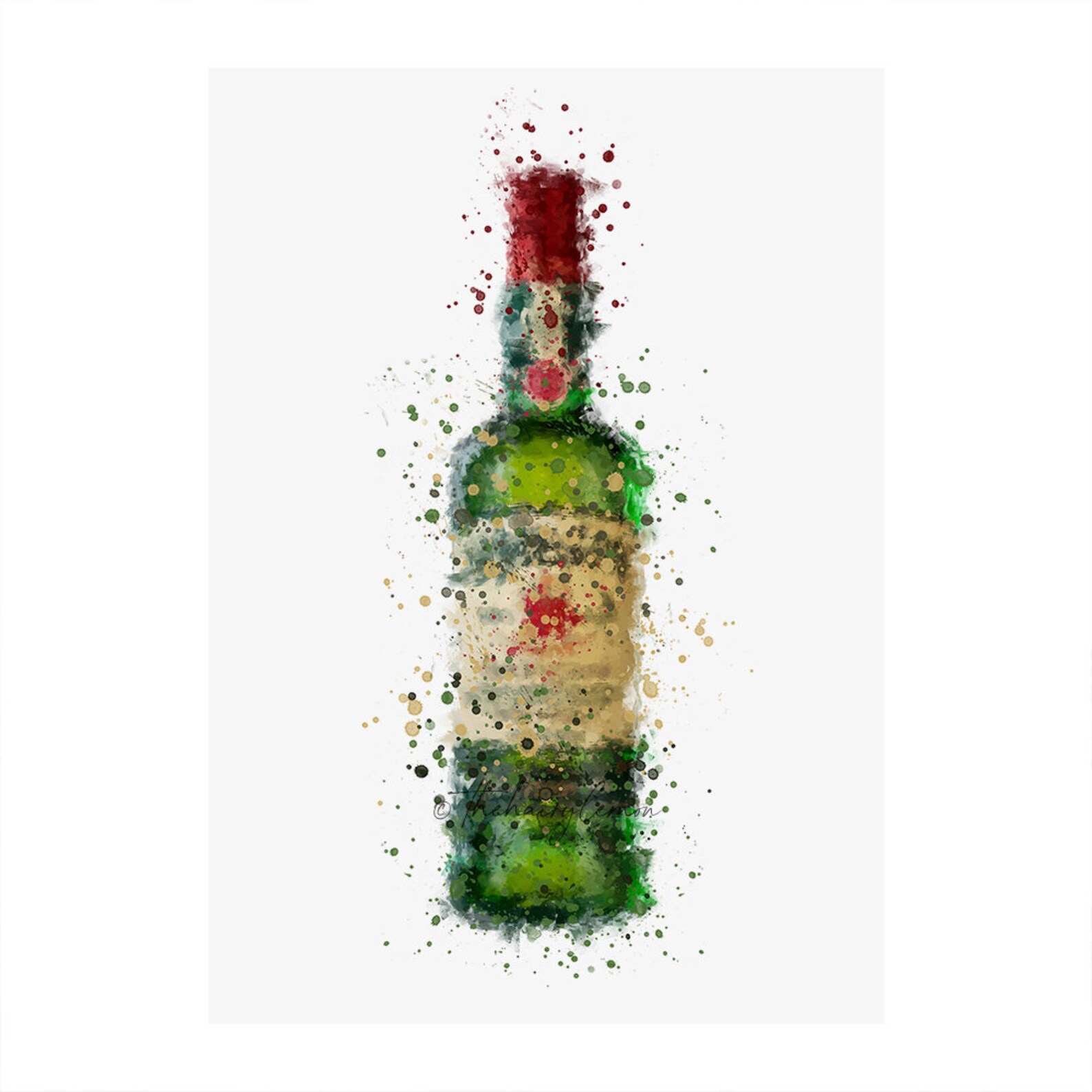 Whisky Bottle Liquor Alcohol Wall Art Print A4 / A3 Etsy