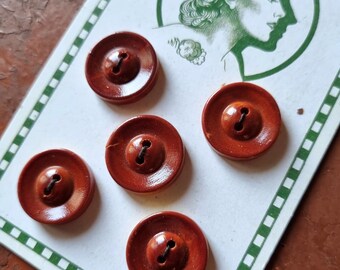Bouton Vintage Creux à Stries - Mercerie Ancienne - Lot De 1 à 10 Pièces - Occasion