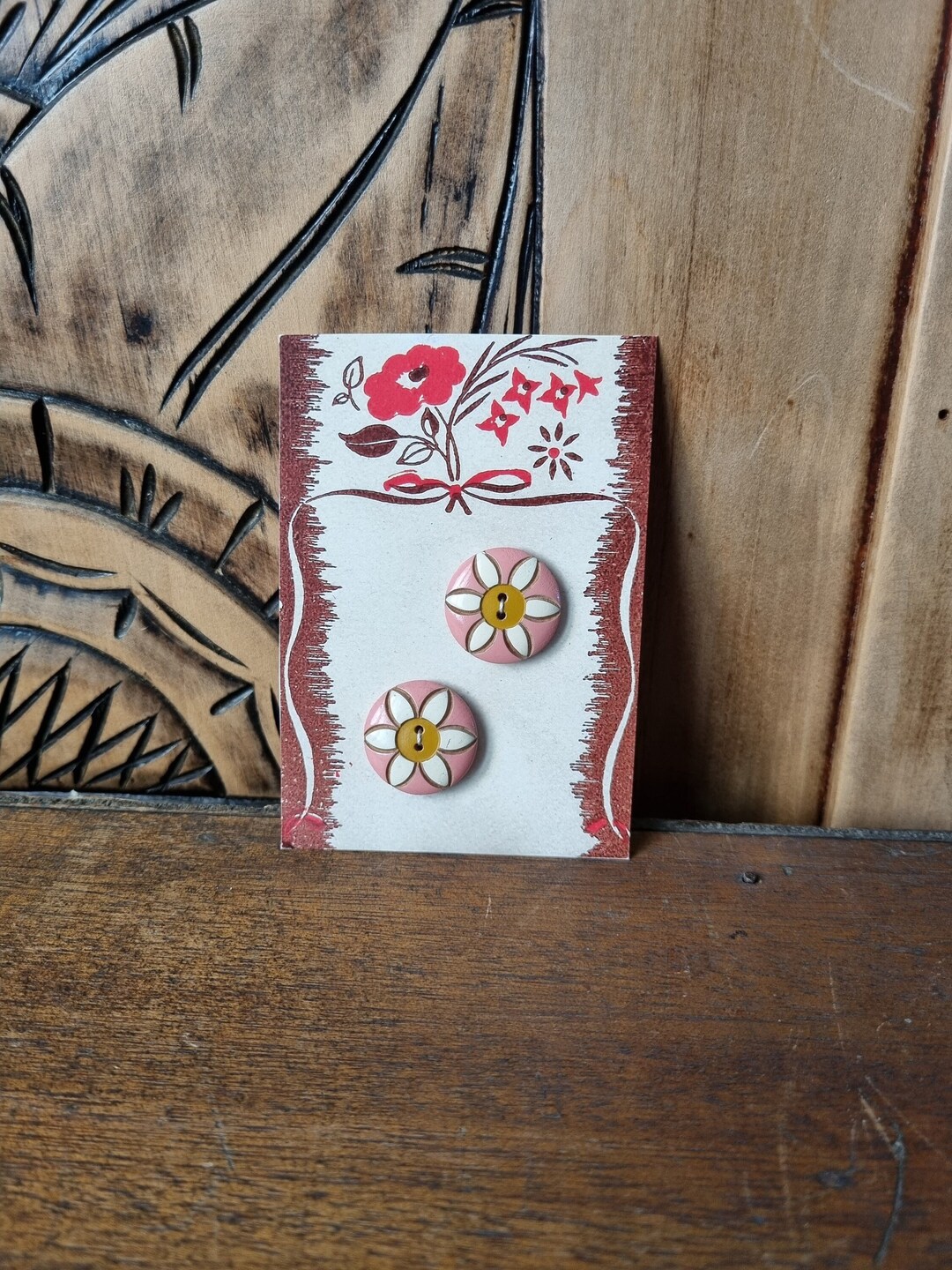 Lot De Boutons Anciens Style Travail Caramel - Mercerie Vintage, Fabriqué En France