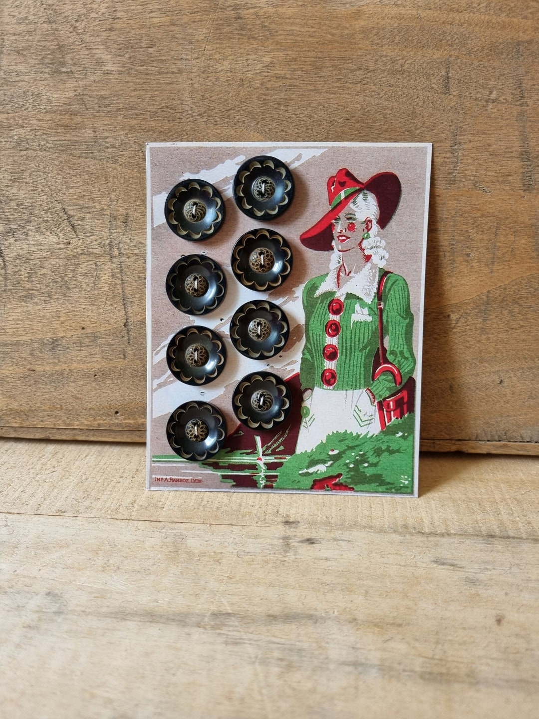 Bouton De Mercerie Ancien Fleur Bleue - Lot De 1 à 10 Boutons Vintage | Couture & Création