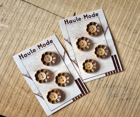 Lot De Boutons Anciens De Mercerie - Couleur Jaune - Parfait Pour Couture & Customisation