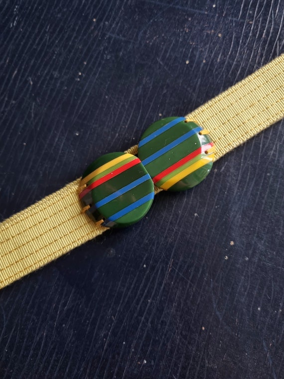 Unique Model - 1930s 1940s Style Belt, Light Yellow  display picture 2