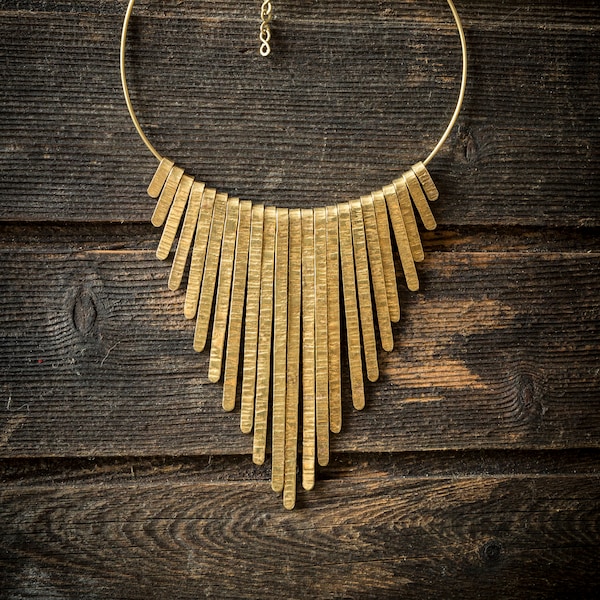 CHARLESTON brass/copper necklace, handmade, handmade product, Bohochic, unique piece