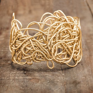 STELLA brass wraparound bracelet, handmade, handmade, one-piece for women