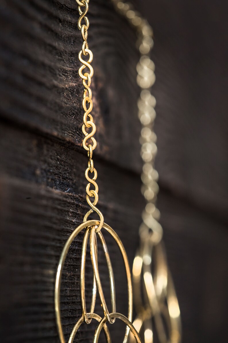 bohochic 3 laps handmade product unique piece handmade Bossanova brass necklace