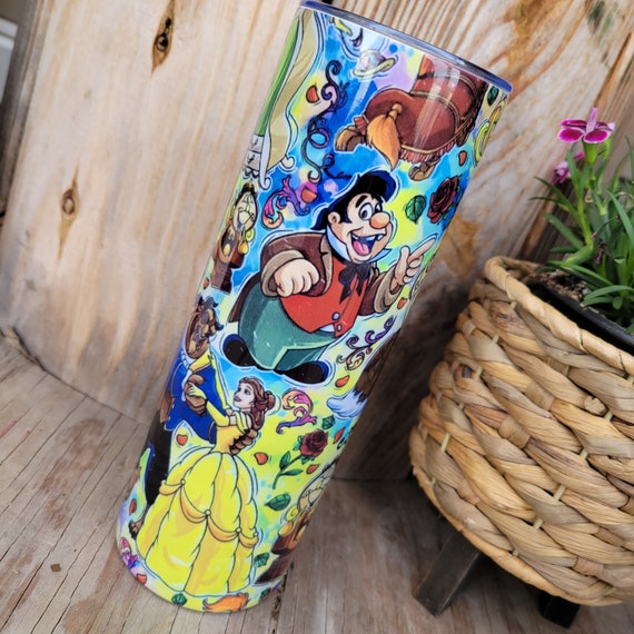 20oz Beauty and the Beast Sublimation Tumbler/skinny Sublimation