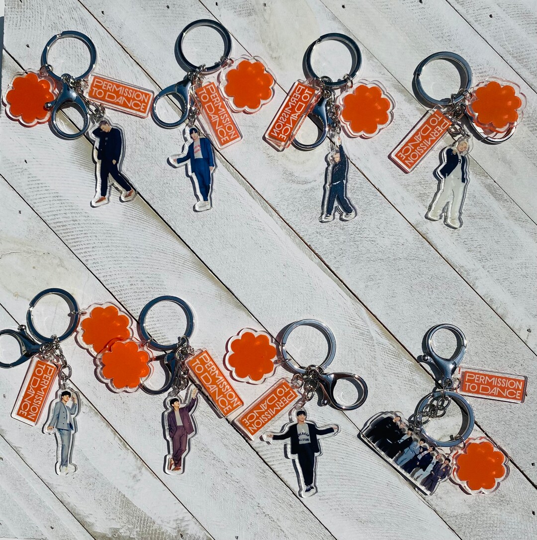 Permission to Dance Keychains, BTS PTD Concert Merch, Lanyard and Key