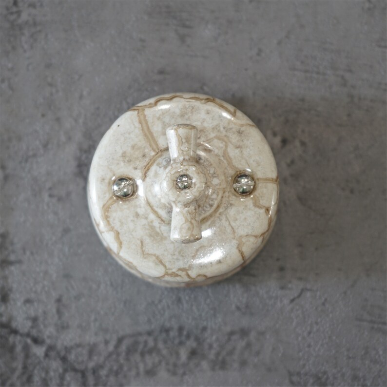 Rotary Vintage Porcelain Light Switch With Commutator Function - Etsy