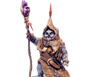 Kaink sorcerer ewok, wizard, figurine, star wars vintage, model figure, darth vader, kenner, hasbro, jedi, wicket, teebo