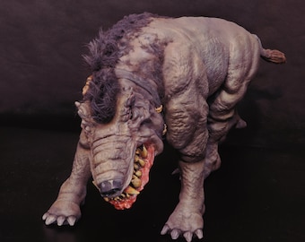 Turok Woodland Creature Figurine Animal 3D printed realistic Sculpture The Battle For Endor model monster Hog dog beast