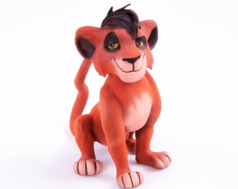 Kovu Lion King Vitani Furry Kiara Animal Art Figures Miniature Disney Simba Mufasa handmade stand Scar wild nature