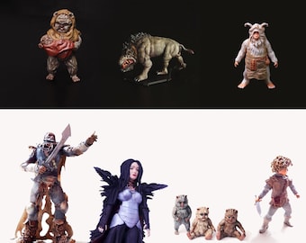 Stars Wars Bundle The Battle For Endor - King Terak, Charal, Cindel Towani, Shodu, Teek, 3 Baby Ewoks, Turok Beast, darth vader