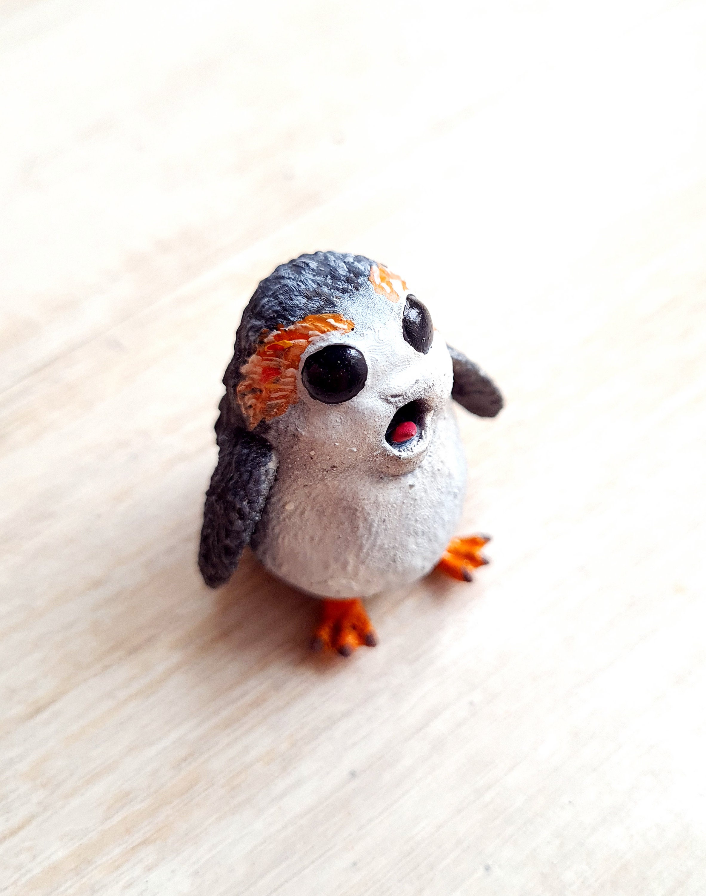 Porg Toy Figure 3D Printed Painted Star Wars Miniature Handmade