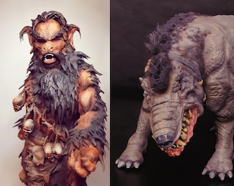 Gorax and Turok the beast bundle Teek Ewok Figure Animal The Battle For Endor Star Wars Chewbacca Chewie 3D Printed Figure